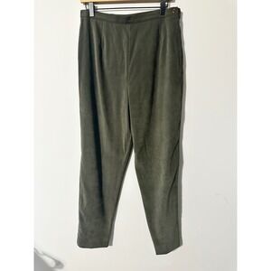 First Option‎ Women Vintage Olive Green High Waist Trousers Pants Size 12